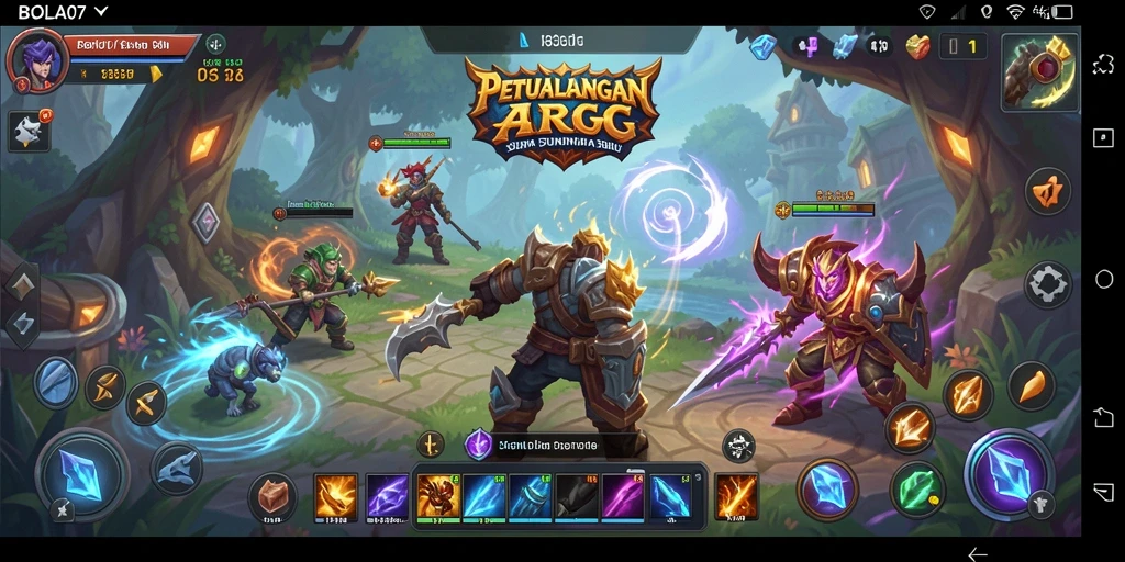 Tampilan gameplay menarik dalam BOLA07 yang memukau.