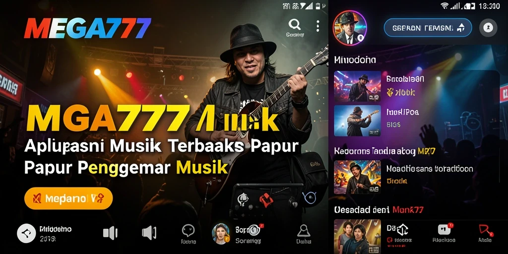 Tampilan gameplay MEGA777 yang menarik dengan berbagai lagu dan mode permainan.