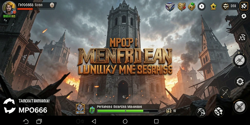 Screenshot MPO666 menampilkan aksi menegangkan Tower Defense saat menghadapi musuh.