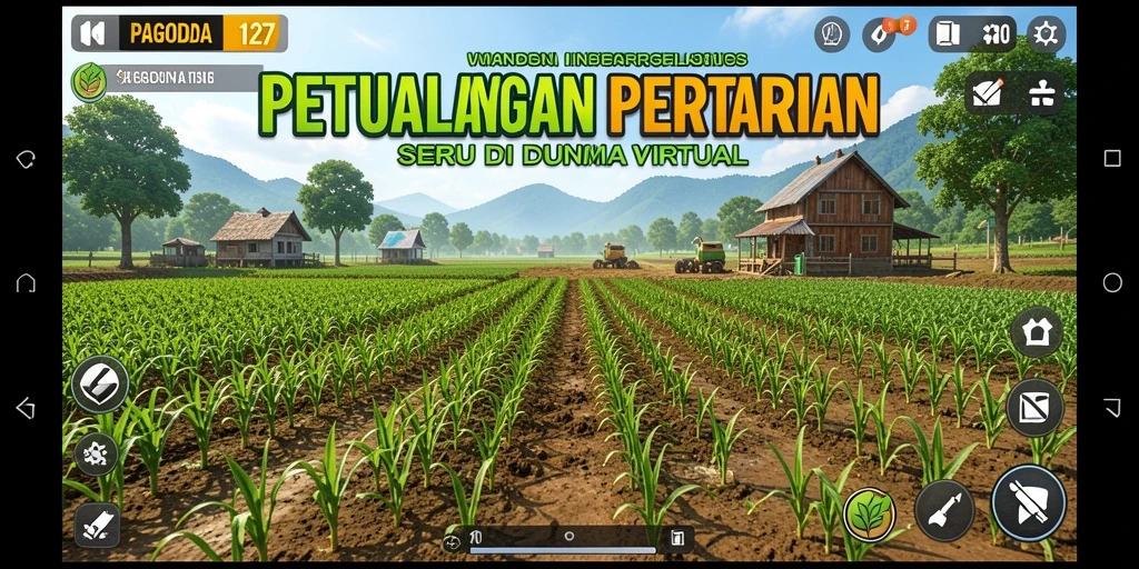 Gameplay seru dalam bertani dan menjaga ladang virtual.