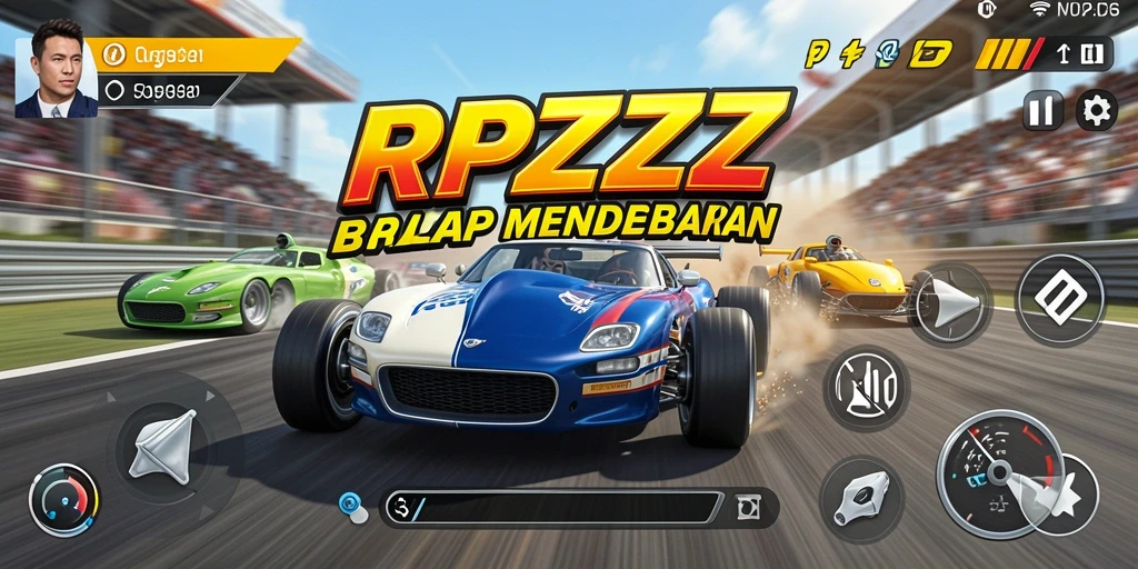 Tampilan gameplay dari balapan seru di RPZZZ.