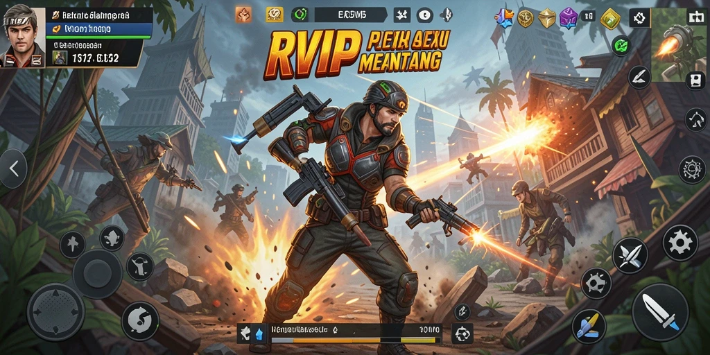 Tangkapan layar gameplay RVIP2 yang penuh aksi dan intens.