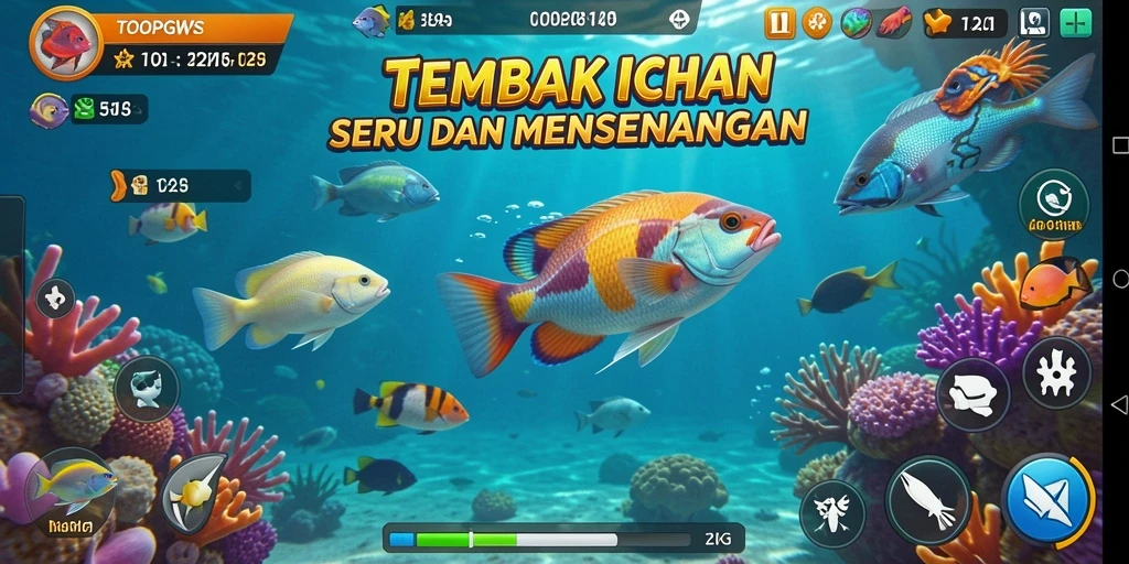 Screenshot gameplay Tembak Ikan yang mengasyikkan di TOOPGWS.
