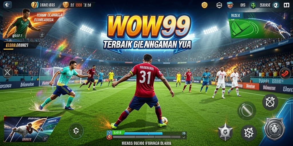 Screenshot WOW99 menampilkan aksi seru dalam permainan olahraga.