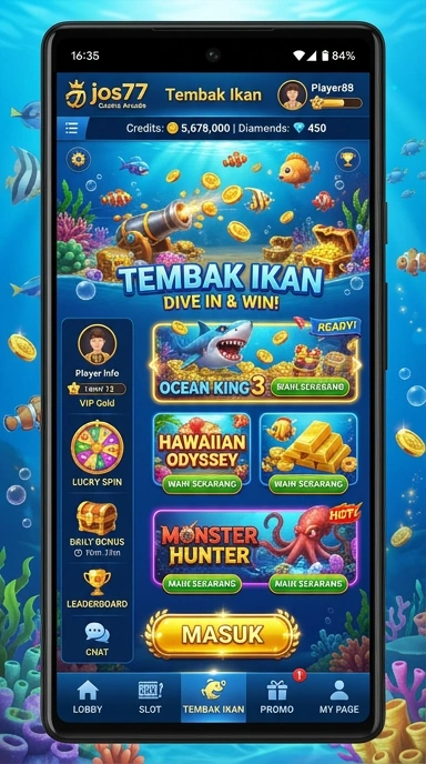 Screenshot aplikasi jos77 menampilkan katalog aplikasi yang beragam.